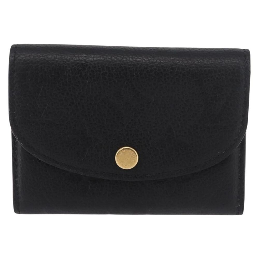 Louis Vuitton Monogram Empreinte Porte Monnaie Coin Purse Black